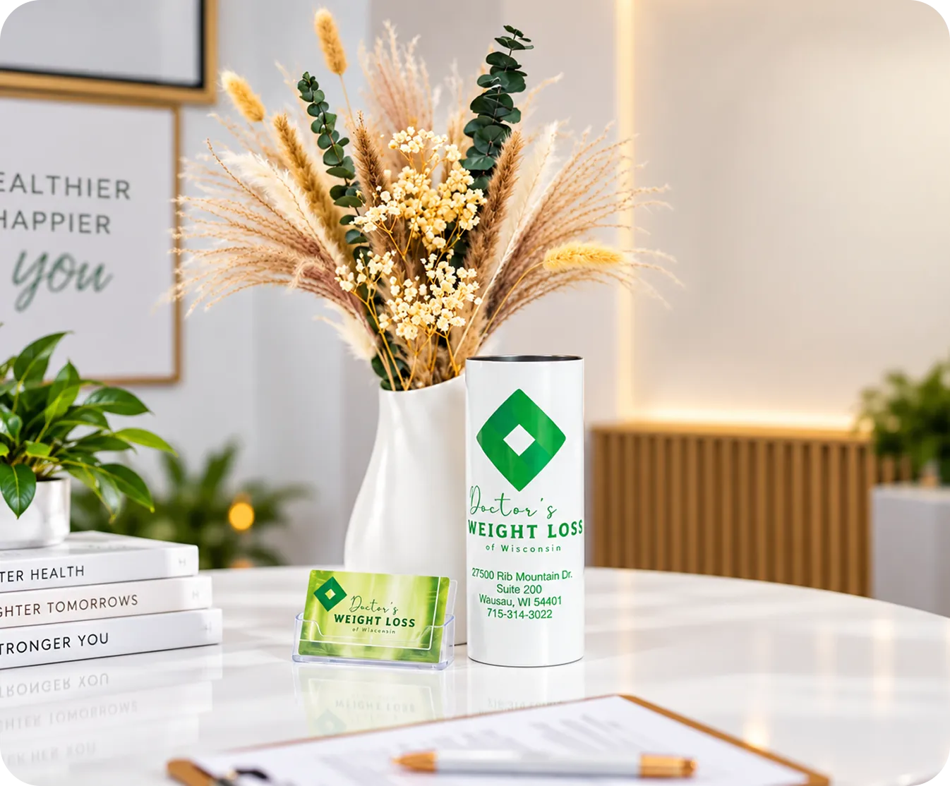 Doctor's Weight Loss & Aesthetics branded products at the Wausau clinic