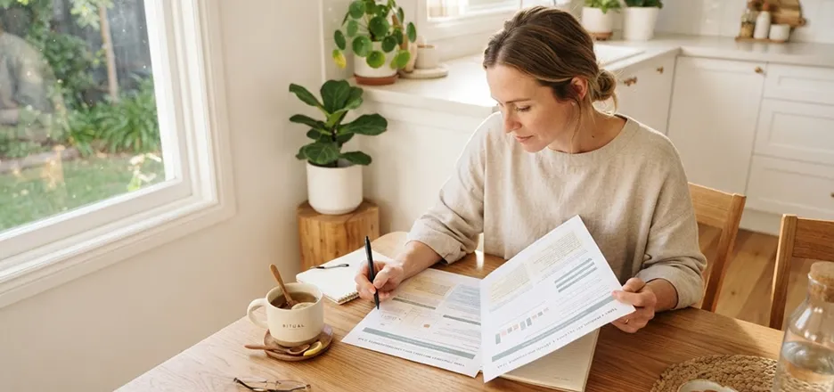 Patient reading her personalized treatment plan
